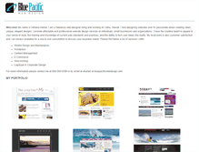 Tablet Screenshot of bluepacificwebdesign.com